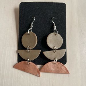 Handmade clay earrings